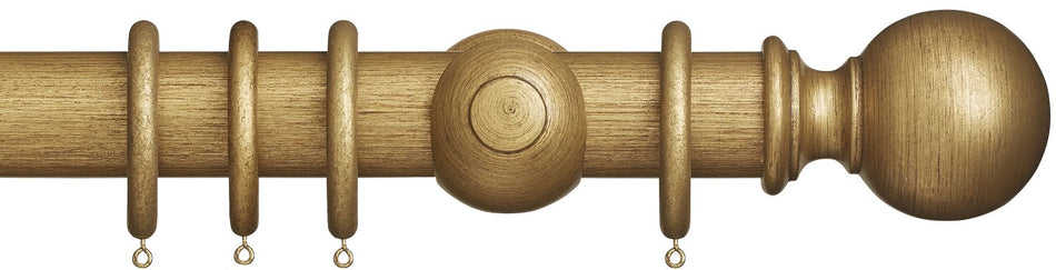 Museum 55mm Antique Gilt Pole Ball Finial