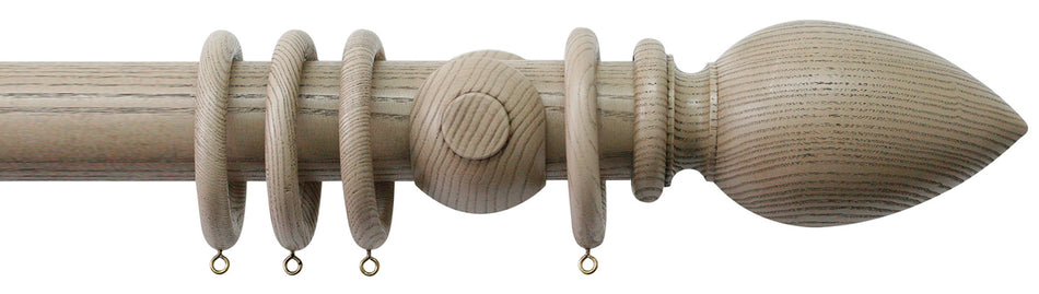 Jones Oakham 50mm Handcrafted Wood Pole Truffle, Cone