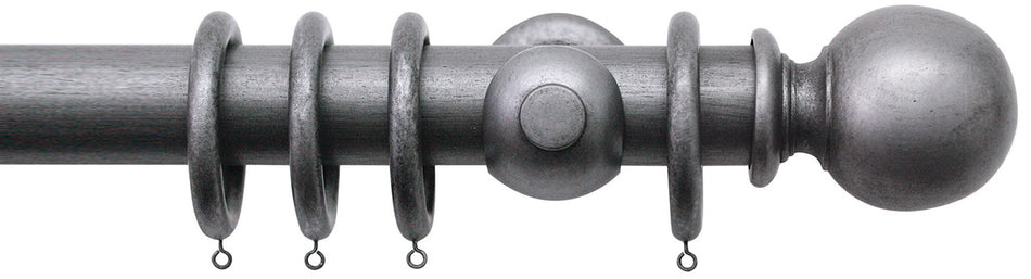 Jones Florentine 48mm Pole, Cup, Pewter, Plain Ball