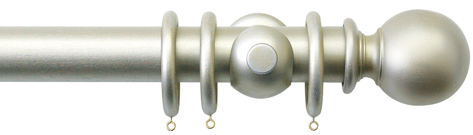 Jones Florentine 48mm Pole, Cup, Champagne Silver, Plain Ball