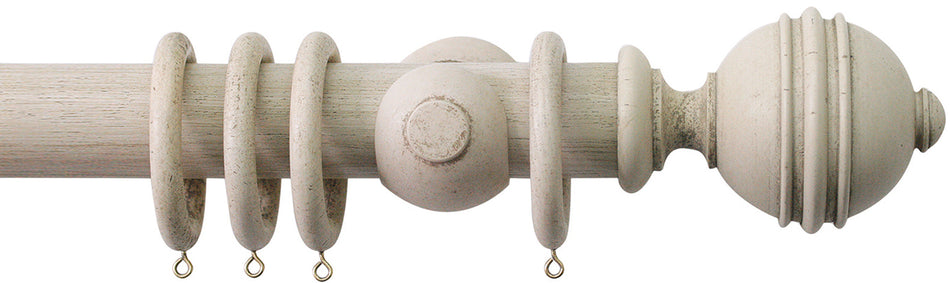 Jones Florentine 48mm Pole, Cup, Putty, Ribbed Ball