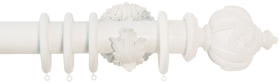 Jones Florentine 48mm Pole, Acanthus, Cotton, Rope