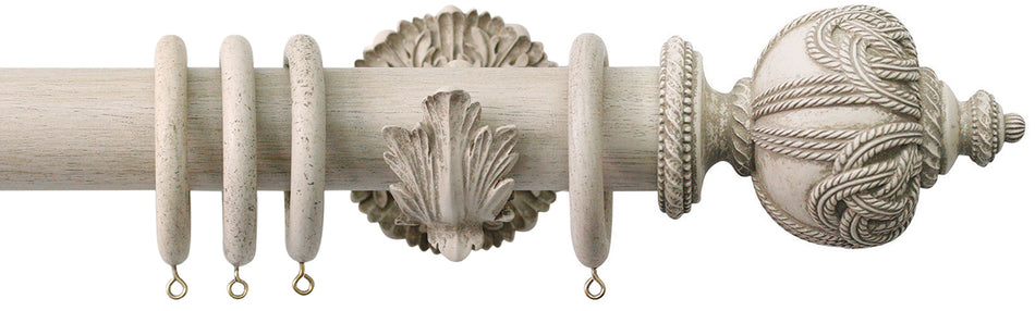 Jones Florentine 48mm Pole, Acanthus, Putty, Rope