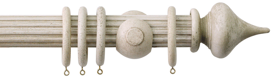 Jones Florentine 48mm Fluted Pole, Cup, Putty, Minaret