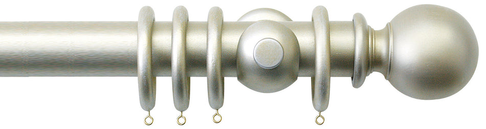Jones Florentine Grande 63mm Pole, Cup, Champagne Silver, Ball