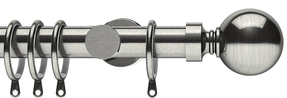 Integra Elements Belgravia 28mm Pole Satin Steel
