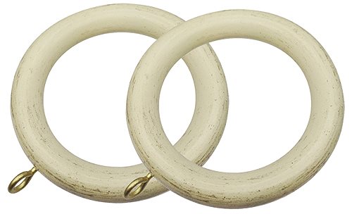 Integra Masterpiece 35mm, 50mm Curtain Rings, Distressed Cream