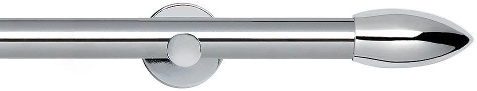 Neo 28mm Eyelet Pole Chrome Cylinder Bullet