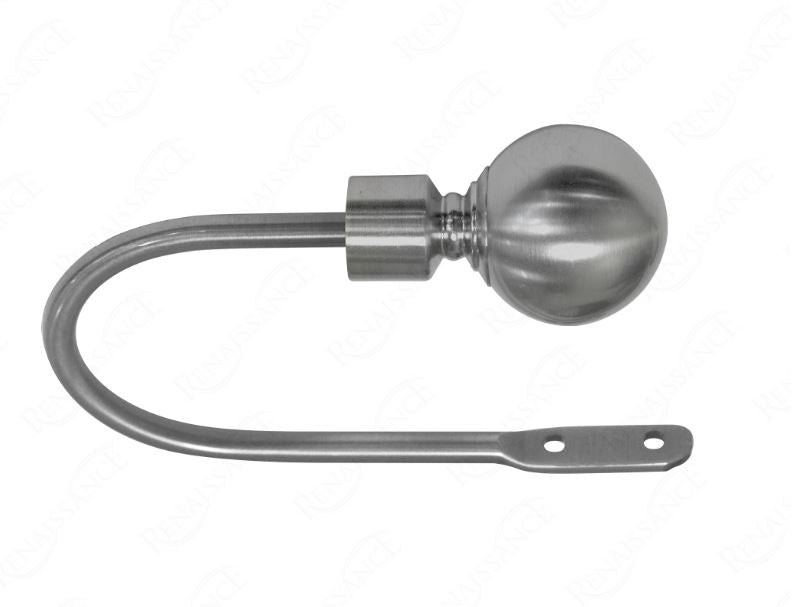 Renaissance Contract Plain Ball Holdbacks, Brushed Nickel