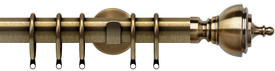 Speedy Poles Apart 28mm Pole Cylinder Antique Brass, Vienna
