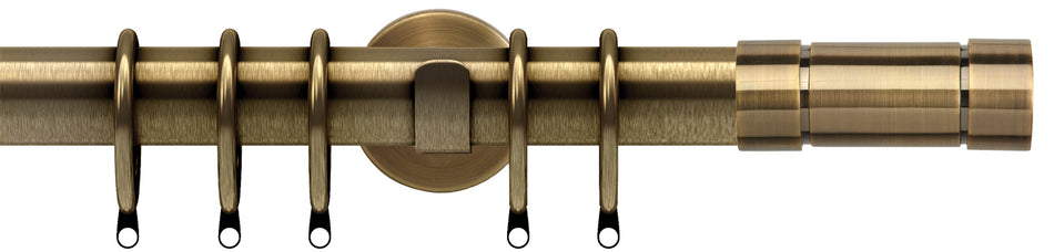 Speedy Poles Apart 28mm Pole Cylinder Antique Brass, Aspect