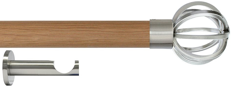 Jones Lunar 28mm Eyelet Pole Oak & Matt Nickel, Cage