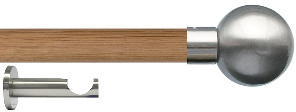 Jones Lunar 28mm Eyelet Pole Oak & Matt Nickel, Sphere