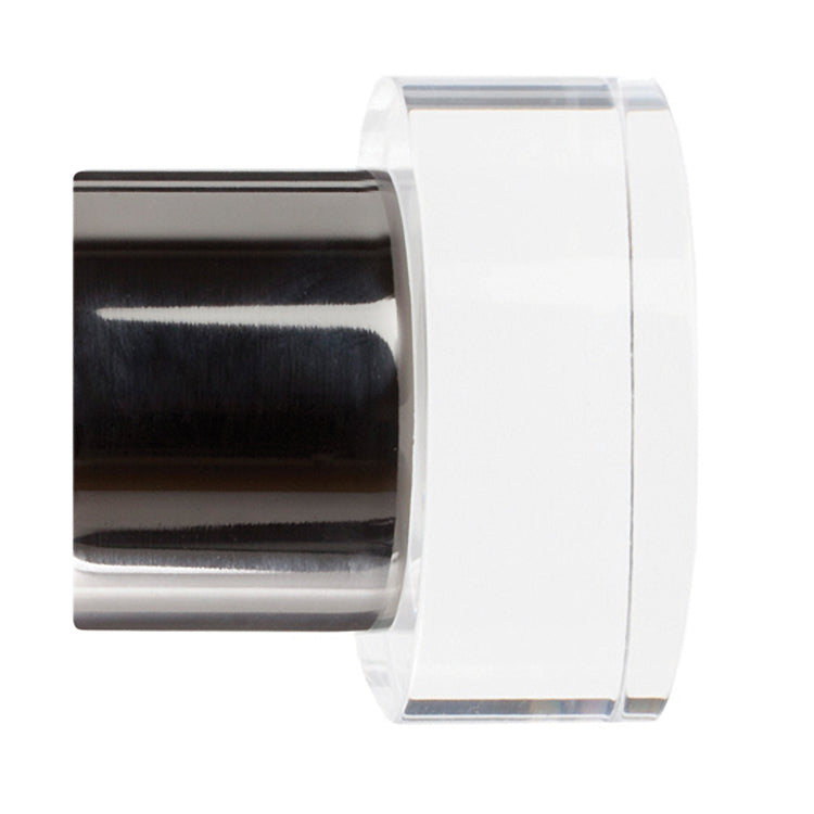 Jones Strand 35mm Pole Finial Only Black Nickel, Acrylic End Stopper