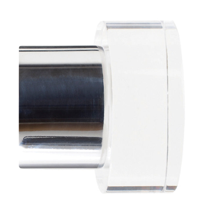 Jones Strand 35mm Pole Finial Only Chrome, Acrylic End Stopper