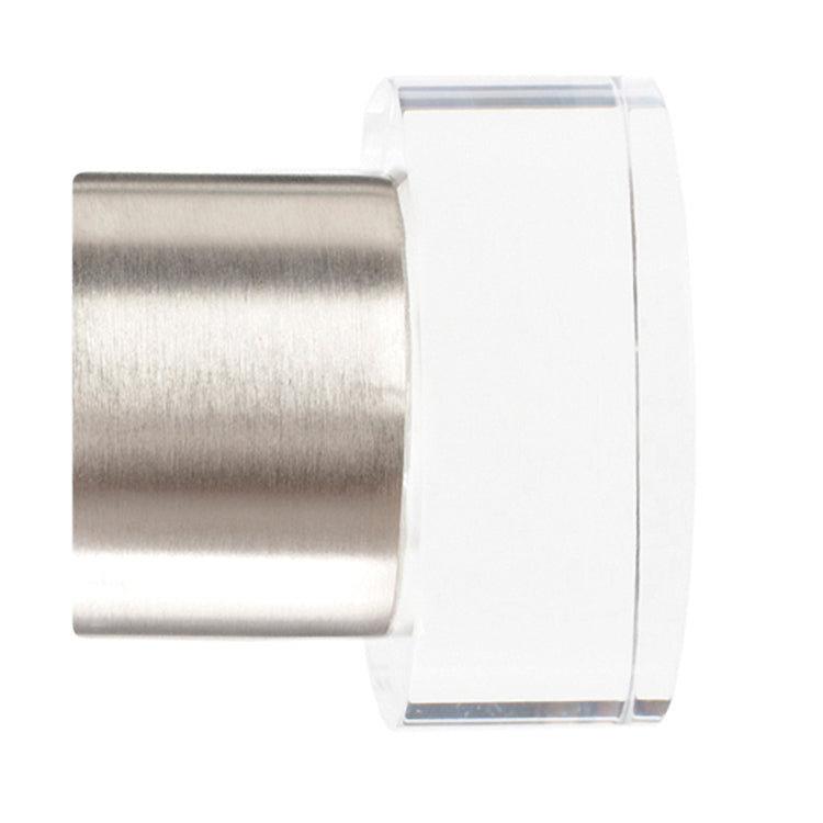Jones Strand 35mm Pole Finial Only Matt Nickel, Acrylic End Stopper