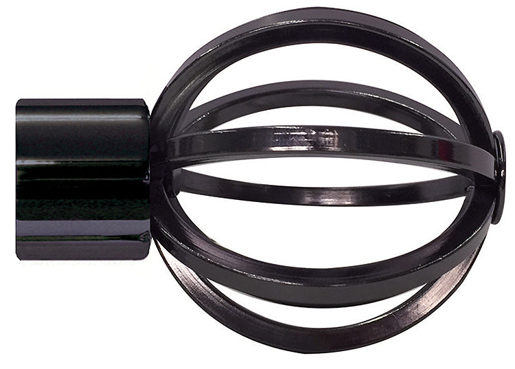 Jones Strand 35mm Pole Finial Only Black Nickel, Cage