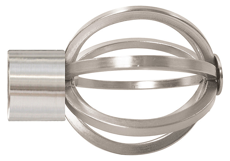 Jones Strand 35mm Pole Finial Only Matt Nickel, Cage