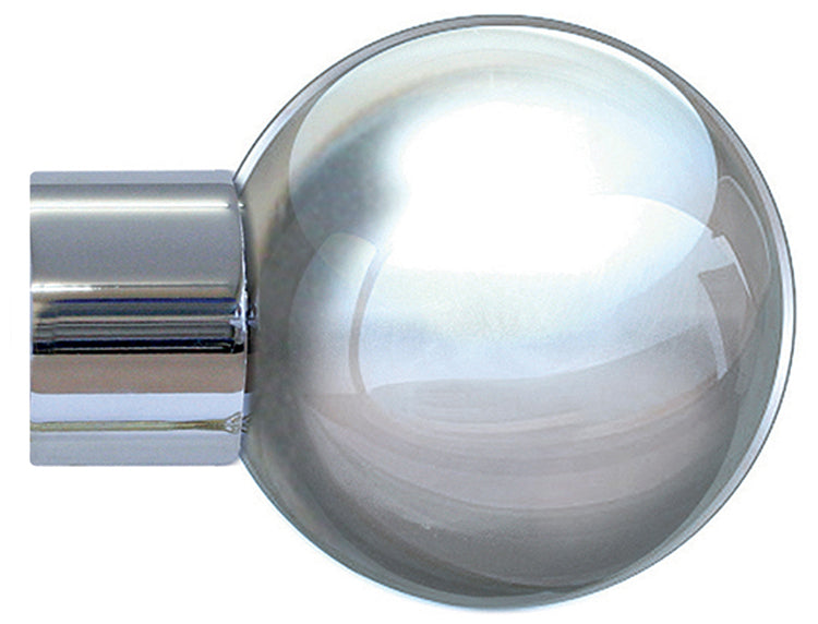 Jones Strand 35mm Pole Finial Only, Metal Ball, Chrome