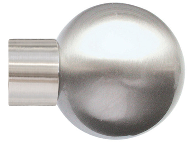Jones Strand 35mm Pole Finial Only, Metal Ball, Matt Nickel