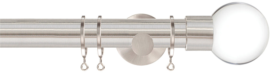 Jones Strand 35mm Pole Matt Nickel, Acrylic Ball