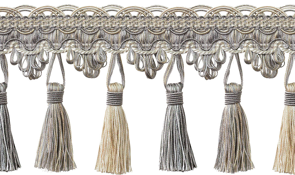 Jones Venice Tassel Fringe Trimming, Dove