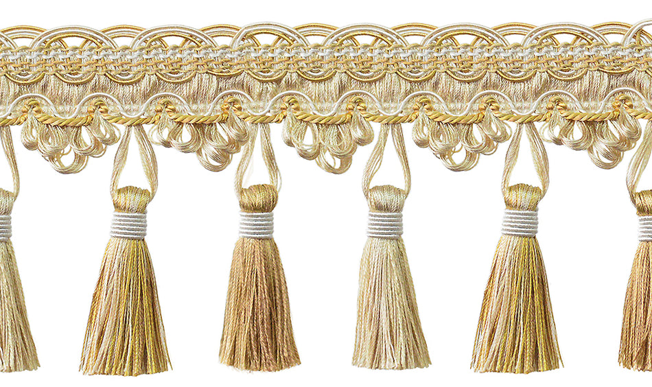 Jones Venice Tassel Fringe Trimming, Honey