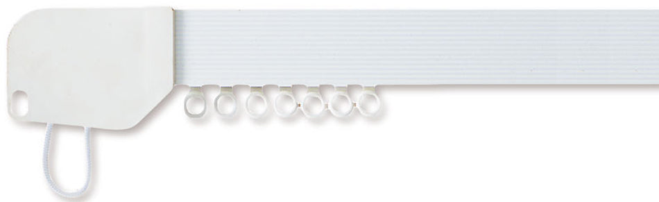 Hallis Superglide Corded White Metal Curtain Track