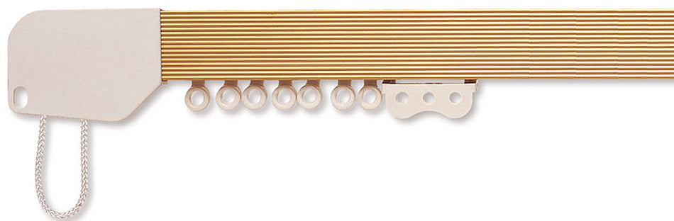 Hallis Superglide Corded Gold Metal Curtain Track