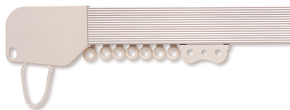 Hallis Superglide Corded Silver Metal Curtain Track