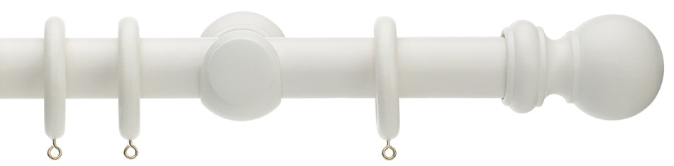 Honister 28mm & 35mm Wood Pole, Linen White