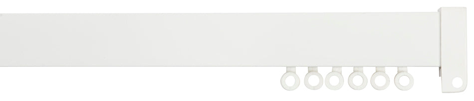 Hallis Superglide Flat Uncorded Metal Curtain Track, White
