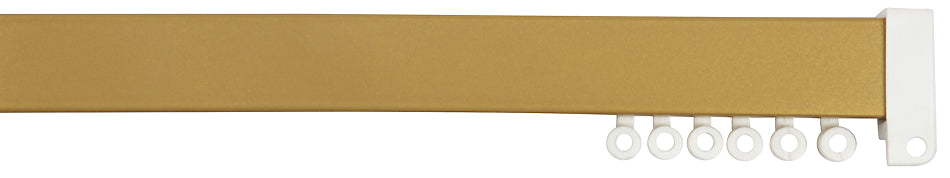 Hallis Superglide Flat Uncorded Metal Curtain Track, Gold