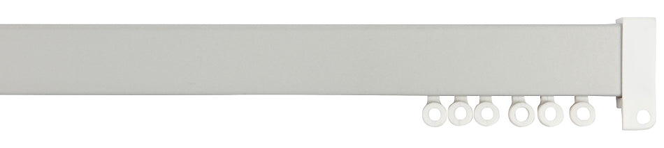 Hallis Superglide Flat Uncorded Metal Curtain Track, Silver