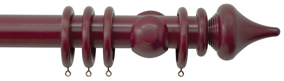 Jones Estate 50mm Handcrafted Wood Pole Claret, Minaret