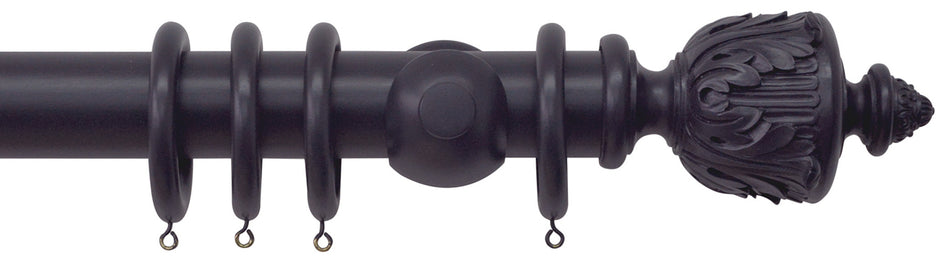 Jones Estate 50mm Handcrafted Wood Pole Juniper, Acanthus