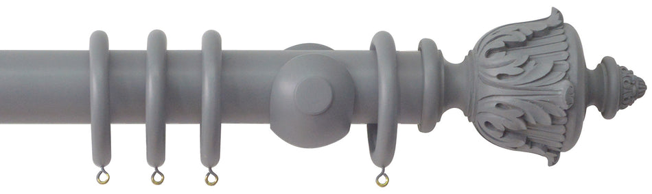 Jones Estate 50mm Handcrafted Wood Pole Lead, Acanthus
