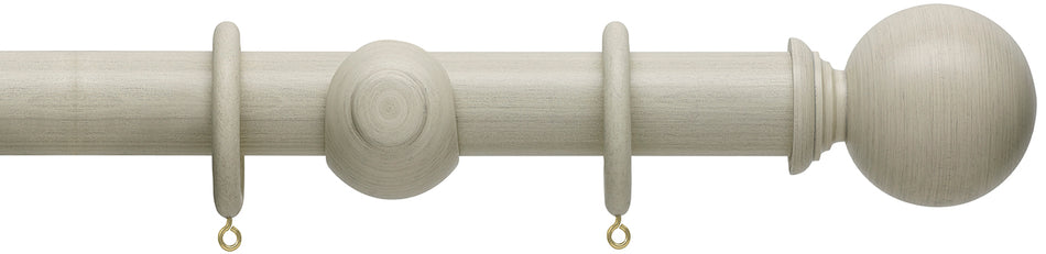 Hallis Origins 35mm Wood Pole, Limestone, Ball Finial