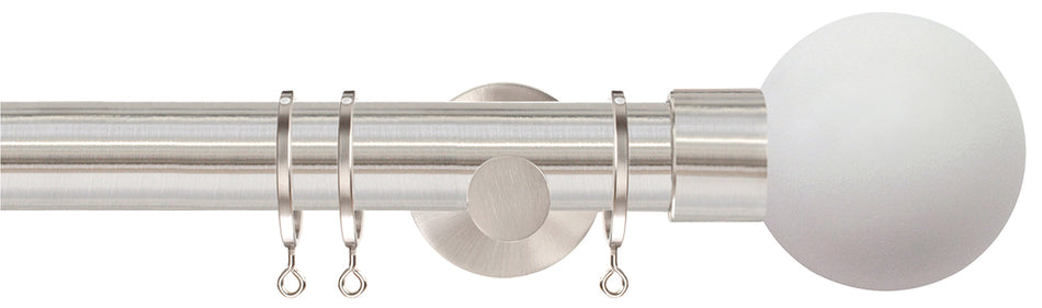 Jones Strand 35mm Pole Matt Nickel, Stone Painted Ball