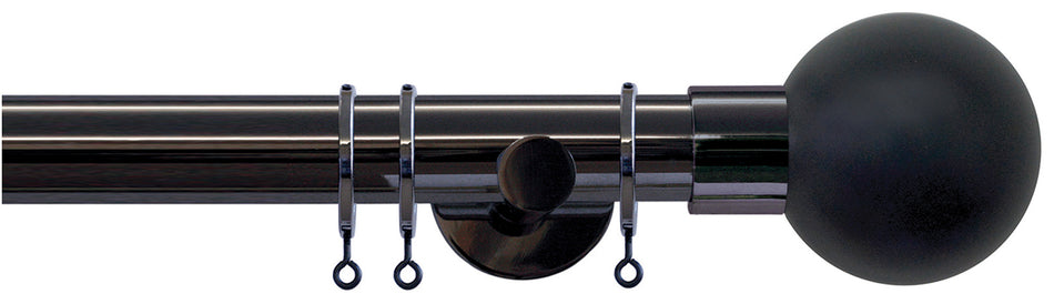 Jones Strand 35mm Pole Black Nickel,Charcoal Painted Ball