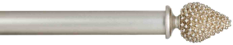 Byron Manor 35mm 45mm 55mm Curtain Pole Burnished Silver Haggerston