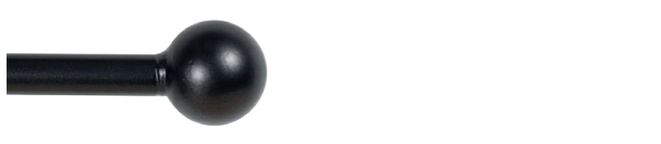 Cameron Fuller 19mm Metal Curtain Pole Black Ball