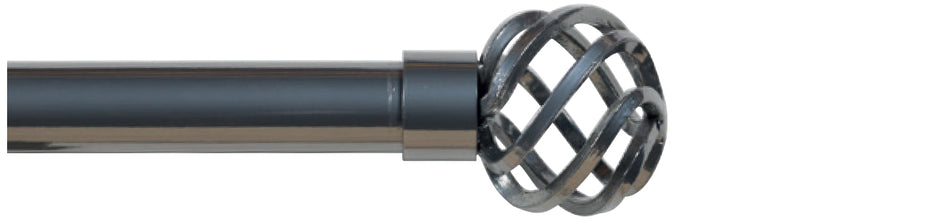 Cameron Fuller 32mm Metal Curtain Pole Chrome Basket