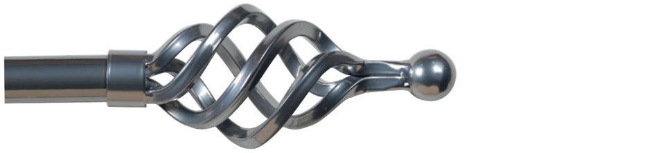 Cameron Fuller 32mm Metal Curtain Pole Chrome Cage