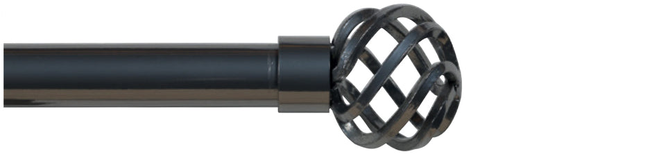 Cameron Fuller 32mm Metal Curtain Pole Graphite Basket