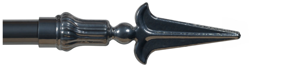 Cameron Fuller 32mm Metal Curtain Pole Graphite Spear