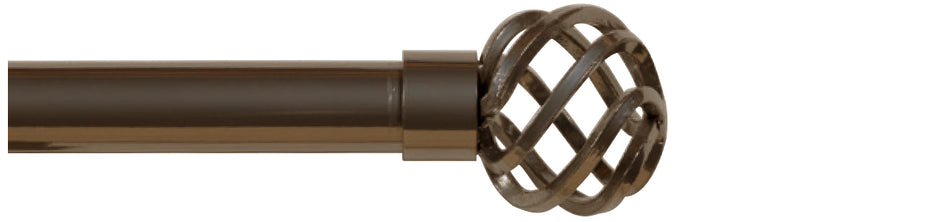 Cameron Fuller 32mm Metal Curtain Pole Bronze Basket