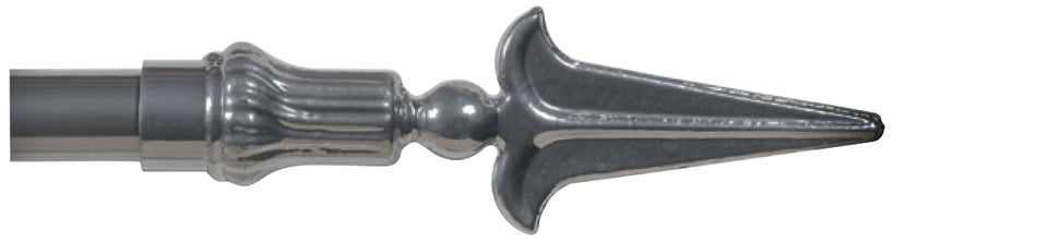 Cameron Fuller 32mm Metal Curtain Pole Pewter Spear