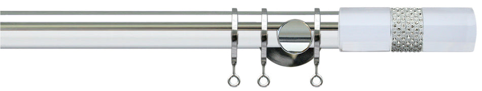 Jones Lunar 28mm Pole Chrome, Tiffany Crystal