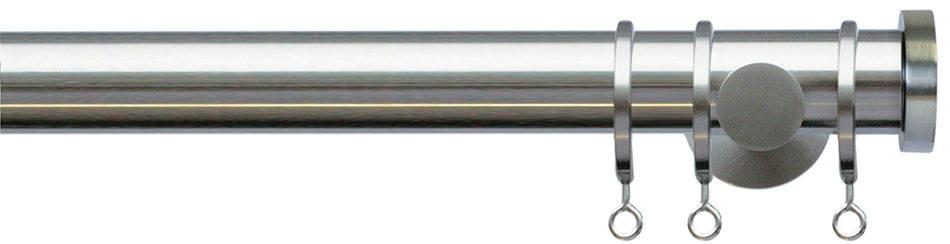 Jones Lunar 28mm Pole Matt Nickel, End Stop
